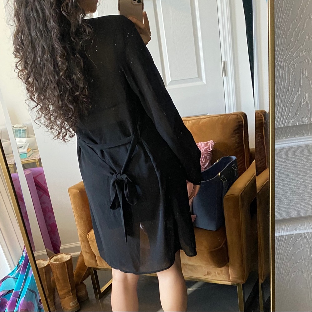 SHEER BLACK COVER UP